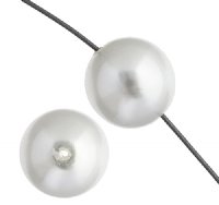 20 12mm White Glass Pearl Beads