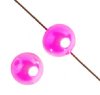 16 inch strand of 6mm Hot Pink Glass Pearl Beads