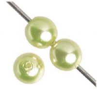 16 inch strand of 6mm Olivine Glass Pearl Beads