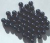 50 8mm Dark Montana Blue Glass Pearl Beads