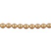 8 inch strand of 8mm Iridescent Dark Cream Round Glass Pearl Beads