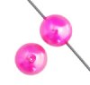 16 inch strand of 8mm Round Hot Pink Glass Pearl Beads