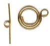 GF2270 1, 15mm Gold Filled Round Spiral Toggle