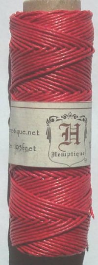Hemptique 20lb 205 Feet Red Cord (Spool)