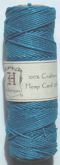 Hemptique 20lb 105 Feet Turquoise Cord (Spool)