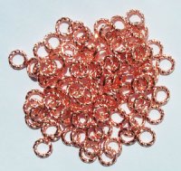 100 6mm Twisted Bright Copper Plated Jump Rings