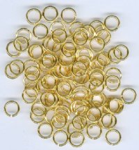 100 7mm Gold Plated Jump Rings