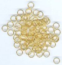 100 9mm Gold Plated Jump Rings