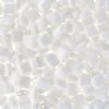 10 Grams 5x5mm Opaque White Two Hole Karo Beads
