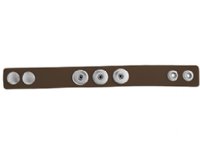 Klik Leather Cuff Snap Bracelet - Light Brown