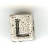 Metal Cube Alphabet Bead - Letter L