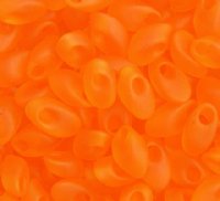 LM0138F - 10 Grams Matte Transparent Orange 4x7mm Long Miyuki Magatama Drop Beads