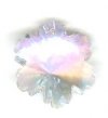 1 14mm Crystal AB Machine Cut Crystal Snowflake Pendant