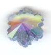 1 14mm Light Sapphire AB Machine Cut Crystal Snowflake Pendant