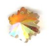 1 14mm Topaz AB Machine Cut Crystal Snowflake Pendant