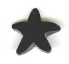 1 16mm Jet Machine Cut Crystal Starfish Pendant