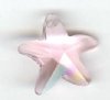 1 16mm Pink Machine Cut Crystal Starfish Pendant