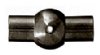 1 15.5x7mm Gunmetal Plated Glue-In Magnetic Tube and Ball Clasp