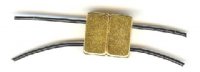 Magnetic - One Pair of 12x12mm Gold Plated Two Hole Clasp