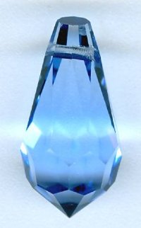 1 9x18mm Preciosa Light Sapphire Round Cut Drop