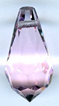 1 9x18mm Preciosa Pink Sapphire Round Cut Drop