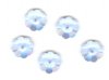 5 10mm Light Sapphire Preciosa Flower Beads