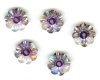 5 10mm Light Vitrail Half Coat Preciosa Flower Beads