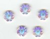 5 10mm Pink Sapphire AB Preciosa Flower Beads