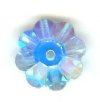 1 12mm Aqua Bohemica AB Preciosa Flower Bead