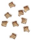 9 10x10mm Antique Copper Fan Metal Beads