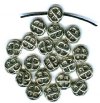 20 9mm Antique Silver Flat Round Celtic Knot Bead