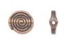 20, 11mm Antique Copper Round Flat Spiral Beads Beads