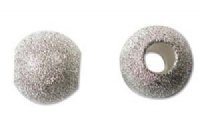 10 12mm Round Bright Silver Plated Stardust Beads
