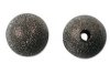 10 14mm Round Gunmetal Plated Stardust Beads