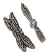 10, 22x5mm Antique Silver Dragonfly Wing Metal Beads