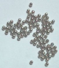 100 2mm Round Nickel Metal Beads