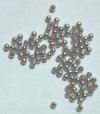 100 2mm Round Nickel Metal Beads