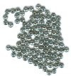 100 2x3mm Fluted Melon Gunmetal Metal Beads