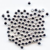 100 3x3mm Bright Silver Plated Rounded Edge Cube Beads