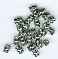 25 5x4mm Gunmetal Ringed Tube Beads