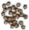 25 6x4mm Antique Copper Metal Flower Spacer Beads