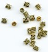 20, 6x5mm Antique Gold Filigree Tube Beads