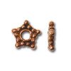 25 7mm Copper Metal Bali Style Star Spacer Beads