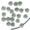 20 7x7mm Antique Silver Metal Leaf Beads