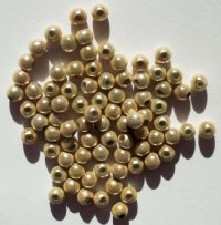 60 4mm Round Champagne Miracle Beads