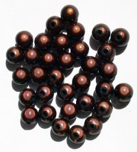 25 8mm Round Light Coffee Miracle Beads
