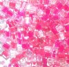 10 grams of 4x4mm Miyuki Cube Beads - Pretty In Pink Mix