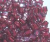 10 grams of 4x4mm Colorlined Red Transparent Pink Miyuki Cubes