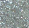10 grams of 4x4mm Transparent Rainbow Crystal Miyuki Cubes
