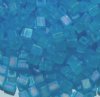 10 grams of 4x4mm Transparent Rainbow Frost Light Blue Miyuki Cubes